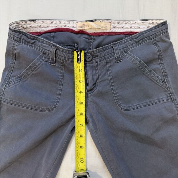 Hollister Corduroy Ultra Low Rise Boot Cut Pants Size 1 R Gray Y2K 2000 - Picture 11 of 15